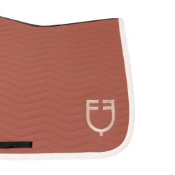 Equestro Springschabracke Wave, gesteppt, aus technischem Gewebe Redwood / Antikweiß Rot