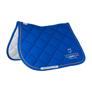 Equestro x FISE Springschabracke mit italienischer Flaggenpaspel Blau aus Savoyen