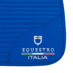 Springschabracke Equestro x FISE mit gesticktem Logo Blau aus Savoyen Springschabracke Equestro x FISE mit gesticktem Logo Blau aus Savoyen