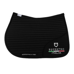 Springschabracke Equestro x FISE mit gesticktem Logo Schwarz Springschabracke Equestro x FISE mit gesticktem Logo Schwarz