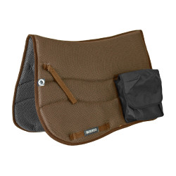 Englisches Sattelpad Burioni TT-Taschen + Sympa Braun