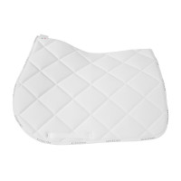 Spring-Satteldecke Equestro aus atmungsaktivem technischem Gewebe Weiß / weiß Weiß Spring-Satteldecke Equestro aus atmungsaktivem technischem Gewebe Weiß / weiß Weiß