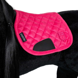 Equestro Satteldecke für Spielzeugpferd Fuchsie Rosa