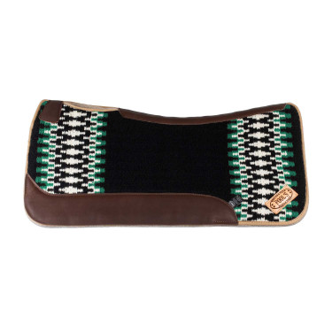 Klassische Western-Satteldecke von Pool’s Schwarz / Weiß / Grün