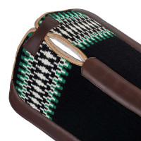 Klassische Western-Satteldecke von Pool’s Schwarz / Weiß / Grün