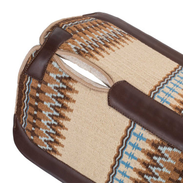 Western-Pad Pool’s, konturiert Beige / Hellblau