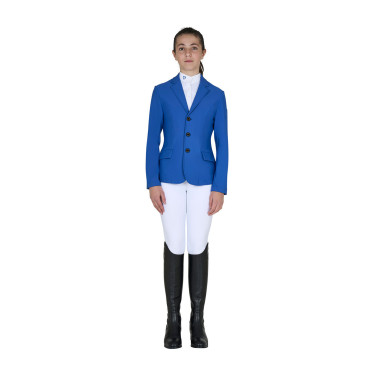 Kinder-Turnierjacke Equestro, Slim-Fit, drei Knöpfe Blauquarz Kinder-Turnierjacke Equestro, Slim-Fit, drei Knöpfe Blauquarz