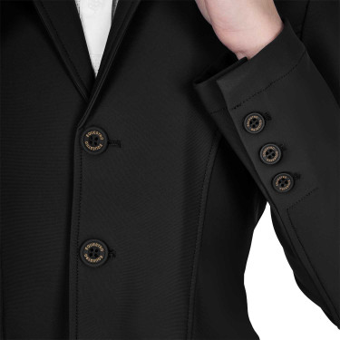 Kinder-Turnierjacke Equestro, Slim-Fit, drei Knöpfe Schwarz Kinder-Turnierjacke Equestro, Slim-Fit, drei Knöpfe Schwarz
