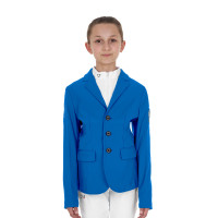 Unisex-Kinder-Turnierjacke Equestro x FISE mit drei Knöpfen Marineblazer Marineblau