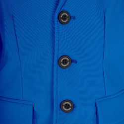 Unisex-Kinder-Turnierjacke Equestro x FISE mit drei Knöpfen Blau aus Savoyen