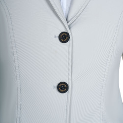 Damen-Wettkampfjacke Equestro mit geprägtem Logo Hafen-Nebel