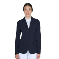 Damen-Wettkampfjacke Equestro mit geprägtem Logo Marineblazer Marineblau