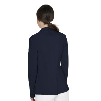 Damen-Wettkampfjacke Equestro mit geprägtem Logo Marineblazer Marineblau