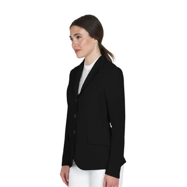 Damen-Wettkampfjacke Equestro mit geprägtem Logo Schwarz