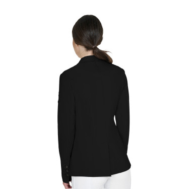 Damen-Wettkampfjacke Equestro mit geprägtem Logo Schwarz