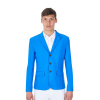 Herren-Turnierjacket Equestro x FISE mit drei Knöpfen Blau aus Savoyen