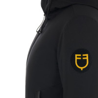 Unisex-Kinderjacke Equestro aus Nylon, wasserdicht und winddicht Schwarz Unisex-Kinderjacke Equestro aus Nylon, wasserdicht und winddicht Schwarz