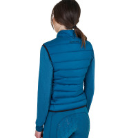 Damen-Westenjacke Equestro aus Nylon Korallenblau