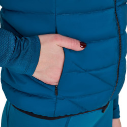 Damen-Westenjacke Equestro aus Nylon Korallenblau