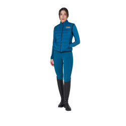 Damen-Westenjacke Equestro aus Nylon Korallenblau
