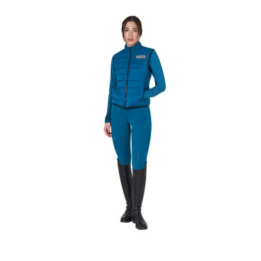 Damen-Westenjacke Equestro aus Nylon Korallenblau