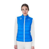 Damen ärmellose Weste Equestro x FISE, Slim Fit Blau aus Savoyen