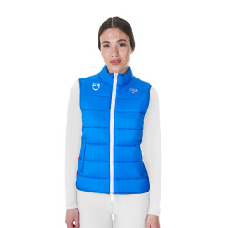 Damen ärmellose Weste Equestro x FISE, Slim Fit Blau aus Savoyen