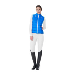 Damen ärmellose Weste Equestro x FISE, Slim Fit Blau aus Savoyen