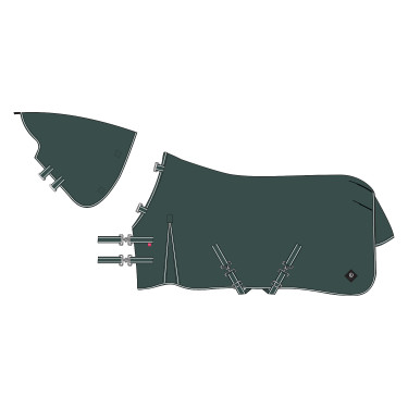 Imperial Riding Paddockdecke Basic mit abnehmbarem Halsteil 400 g Grün Gr&uuml;n