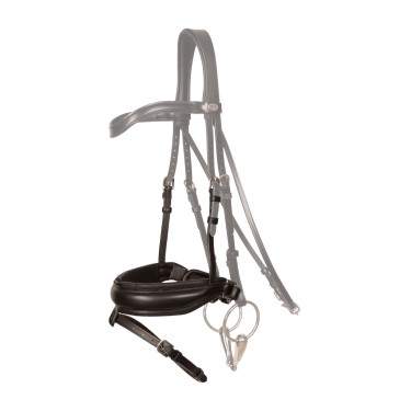 Spezielle FEI Pull-Back-Nasenriemen Mat Dy’on Working Kollektion Schwarz