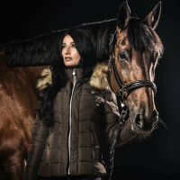 Damenparka VAASA Flags & Cup Maulwurf Braun