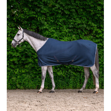 Waldhausen Polarfleece-Decke Economic mit Kreuzgurten Mitternachtsblau