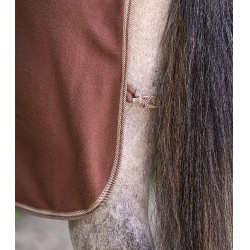 Waldhausen Polarfleece-Decke Economic mit Kreuzgurten Mokka Braun