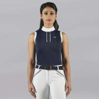 Ärmelloses Damen-Poloshirt CANDIBA Flags & Cup Marineblau Ärmelloses Damen-Poloshirt CANDIBA Flags & Cup Marineblau