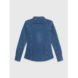 Damen-Stretch-Jeanshemd Tommy Hilfiger Equestrian Woodside Erbe Blau Damen-Stretch-Jeanshemd Tommy Hilfiger Equestrian Woodside Erbe Blau