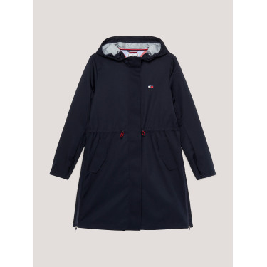 Langer wasserdichter Tommy Hilfiger Equestrian Washington Mantel Wüstenhimmel Blau