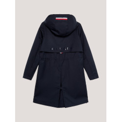 Langer wasserdichter Tommy Hilfiger Equestrian Washington Mantel Wüstenhimmel Blau