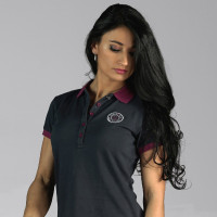 Damen-Poloshirt TIJUANA Flags & Cup Marineblau Damen-Poloshirt TIJUANA Flags & Cup Marineblau