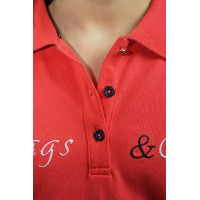 Kinder-Poloshirt HEREDIA Flags & Cup Koralle Rot