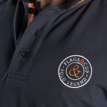 Herren-Poloshirt MEXICO Flags & Cup Marineblau