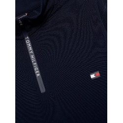Herren Langarm-Thermo-T-Shirt Tommy Hilfiger Equestrian mit 1/4-Reißverschluss Wüstenhimmel Blau Herren Langarm-Thermo-T-Shirt Tommy Hilfiger Equestrian mit 1/4-Reißverschluss Wüstenhimmel Blau