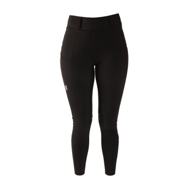 Damenreitleggings Kentucky Classic mit Kniegrip Schwarz