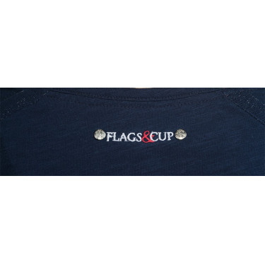 T-shirt femme PIURA Flags & Cup Bleu marine