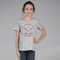 Kinder-T-Shirt CUZCO Flags & Cup Meliertes Grau