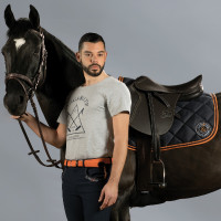 Herren-T-Shirt ACAPULCO Flags & Cup Meliertes Grau