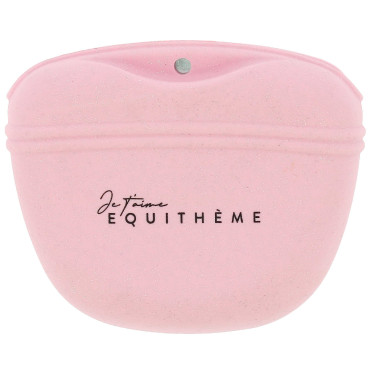 Silikon-Leckerlitasche Je t’aime Equithème Pink Rosa