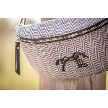 Gürteltasche Pénélope Chevron Schwarz