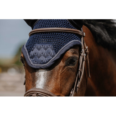 Fliegenhaube Equithème Brocart Marine Marineblau Fliegenhaube Equithème Brocart Marine Marineblau