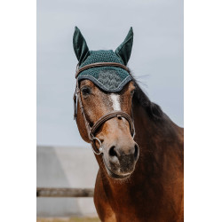 Fliegenhaube Equithème Brocart Dunkelgrün Grün Fliegenhaube Equithème Brocart Dunkelgrün Grün