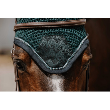 Fliegenhaube Equithème Brocart Dunkelgrün Grün Fliegenhaube Equithème Brocart Dunkelgrün Grün